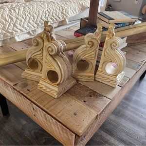 Antique curtain rods and mounts